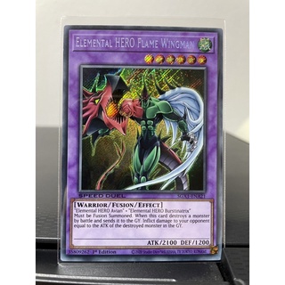 [100%] Secret Rare Elemental Hero Flame Wingman card Yugioh Speed Duel การ์ด ยูกิ ของแท้