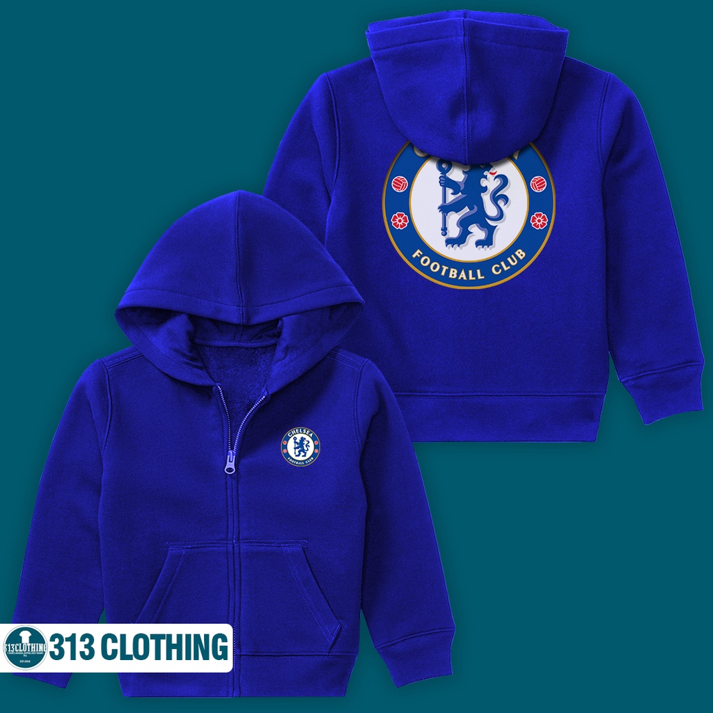 Chelsea FC Kids Zipper Hoodie Jacket Chelsea FC Kids Zipper Hoodie