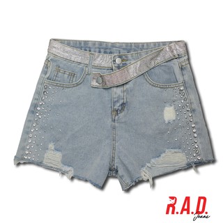 R.A.D.Jeans  กางเกงขาสั้นแต่งเข็มขััดเพชร 2BS2026012