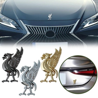 สติกเกอร์โลหะ ลายตราสัญลักษณ์นก 3D สําหรับติดตกแต่งรถยนต์ Liverpool Kop L F C liver Bird