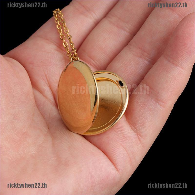 【well】จี้สร้อยคอ สเตนเลส ทรงกลม รูปล็อกเก็ต 3 สี