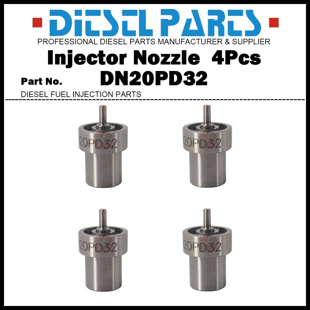 เคล็ดลับหัวฉีดหัวฉีดหัวฉีดเชื้อเพลิงดีเซล 4 ชิ้น 093400-5320 DN20PD32 สําหรับTOYOTA 1C 1CL 2C 2CT 2C