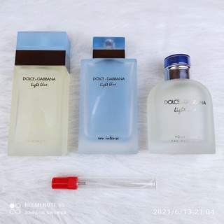 DOLCE &amp; GABBANA Light Blue pour Homme edt, Light Blue edt, Light Blue edp eau Intense สะอาด สว่าง สดชื่น กระปรี้กระเปร่า