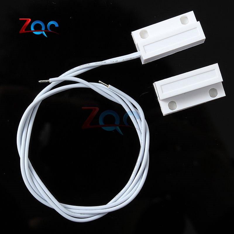 5sets MC-38 MC38 Wired Door Window Sensor N/O Switch Magnetic Alarm 330MM Length 100V DC Normally-Closed NC For Home