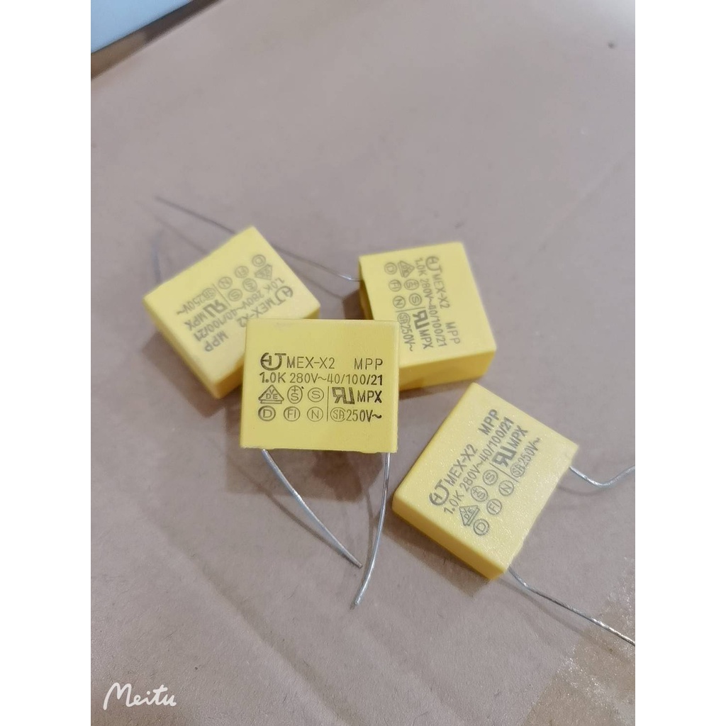 1.0UF 280V Yellow 2P ( 1 ชุด มี 5 ตัว )