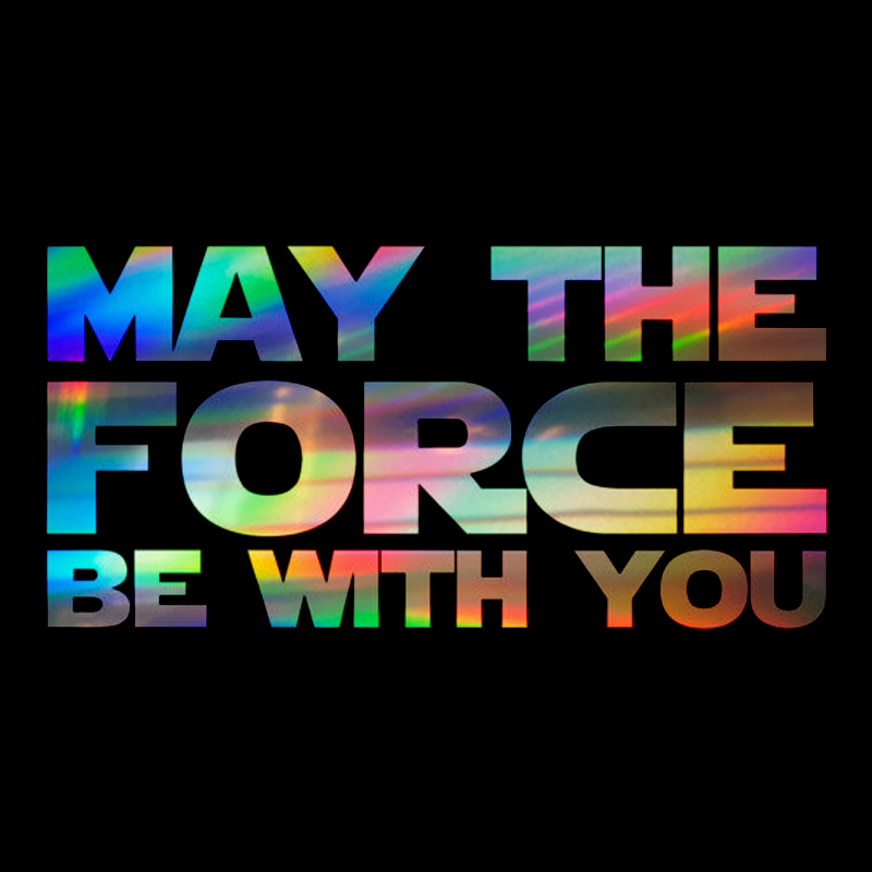 สติ๊กเกอร์ติดรถยนต์ DIY สติ๊กเกอร์ติดรถยนต์ STAR-WARS-May-The-Force-Be-With-You Vinyl Material สติ๊กเกอร์ติดกันชนรถยนต์ (SILVER,BLACK,YELLOW,RED,Multicolor)