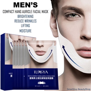 ILISYA Men’s Compact Hang Auricle Firming V-Shape Facial Mask 5Sheets แผ่นมาส์คยกกระชับรูปหน้าสำหรับผู้ชาย