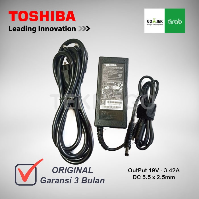 ต้นฉบับ TOSHIBA Satellite C55 C55-A C55-B C55-D 19V 3.42A อะแดปเตอร์ชาร์จ