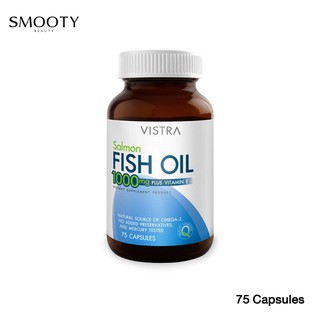 Vistra Salmon Fish Oil 1000mg. น้ำมันปลาแซลมอน 75แคปซูล