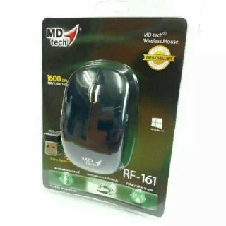 Wireless Optical Mouse RF-161 เม้าส์ไร้สาย USB MD-tech สีดำ