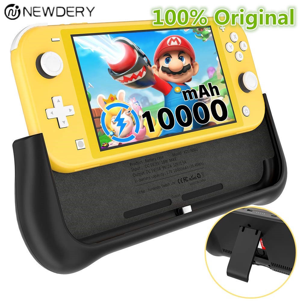 (Cod) [Newdery] 10400mAh Battery Charger Case for Nintendo Switch Lite Support PD &amp; QC 3.0 Fast Charging Backup Charger Station