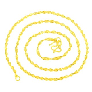 TANITTgems สร้อยคอลายเกลียว Spiral ทองคำ 22K หนา 5 ไมครอน รุ่น TNNL120#464