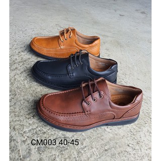 CM003รองเท้าหนังลำลองผูกเชือกผู้ชายพื้นนุ่มๆไซส์40-45มี3สี