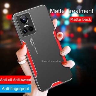 Realme GT NEO 3/3T narzo 50 5G /9 Pro /GT 2 Pro/Neo2/Master Edition Realme 8/X7 Pro เคสฝาหลังโลหะอลูมิเนียม เนื้อแมตต์ หรูหรา สําหรับ