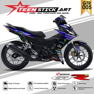 Striping GTR 150R - แถบโฮโลแกรม โครเมี่ยมไวนิล UV ใส HONDA GTR 150R SKY 005