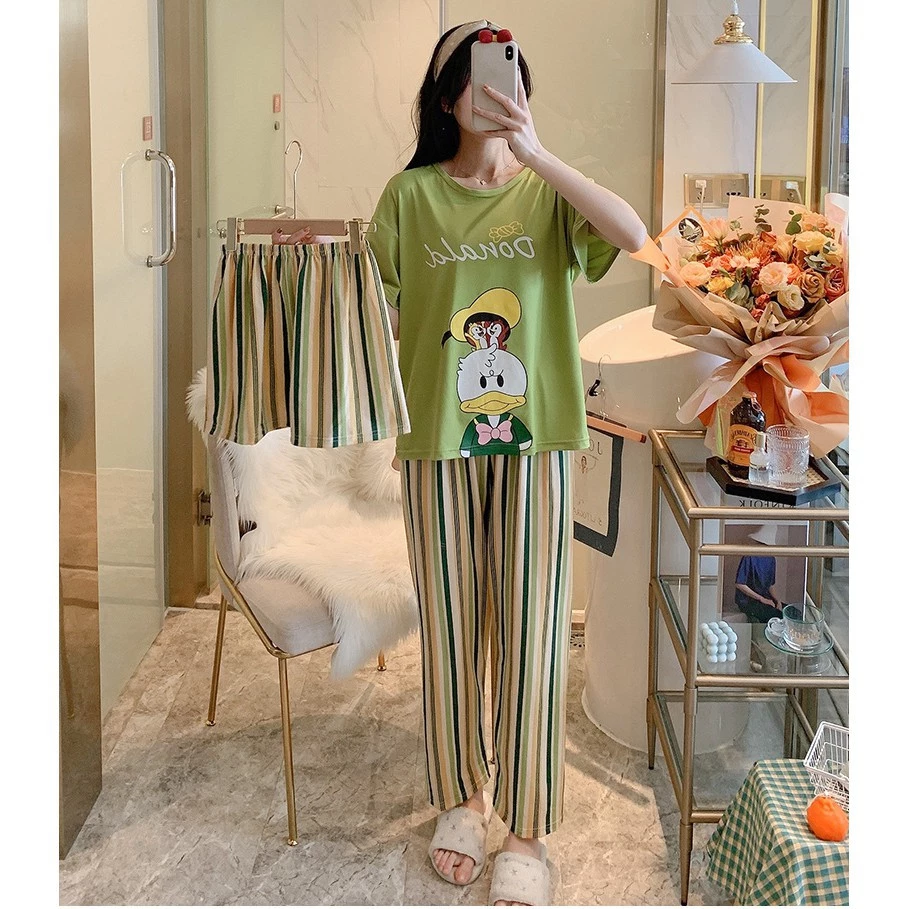 ✺♤™🐰 พร้อมส่ง ชุดนอน เชตชุดนอน 3 ชิ้น ชุดนอนลายการ์ตูน เชตชุดนอน ชุดนอนผู้หญิง ชุดนอนไม่ได้นอน ผ้านิ่มเด้ง thumbnail 7
