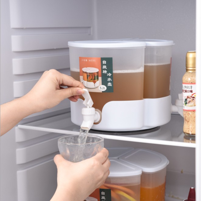 PORTABLE JUICE DISPENSER สําหรับ 5,2 ลิตร REFRIGERATOR WATER BEVERAGE 3 IN 1 RY01