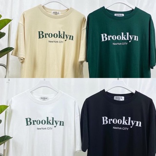 เสื้อยืด Oversize สกรีน Brooklyn New York City by AnyWear ผ้าCotton100% ผ้านุ่ม ทรงเกาหลี ใส่สบาย