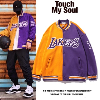 เสื้อแจ็กเก็ต ปักลาย NBA Lakers 24 Pilot