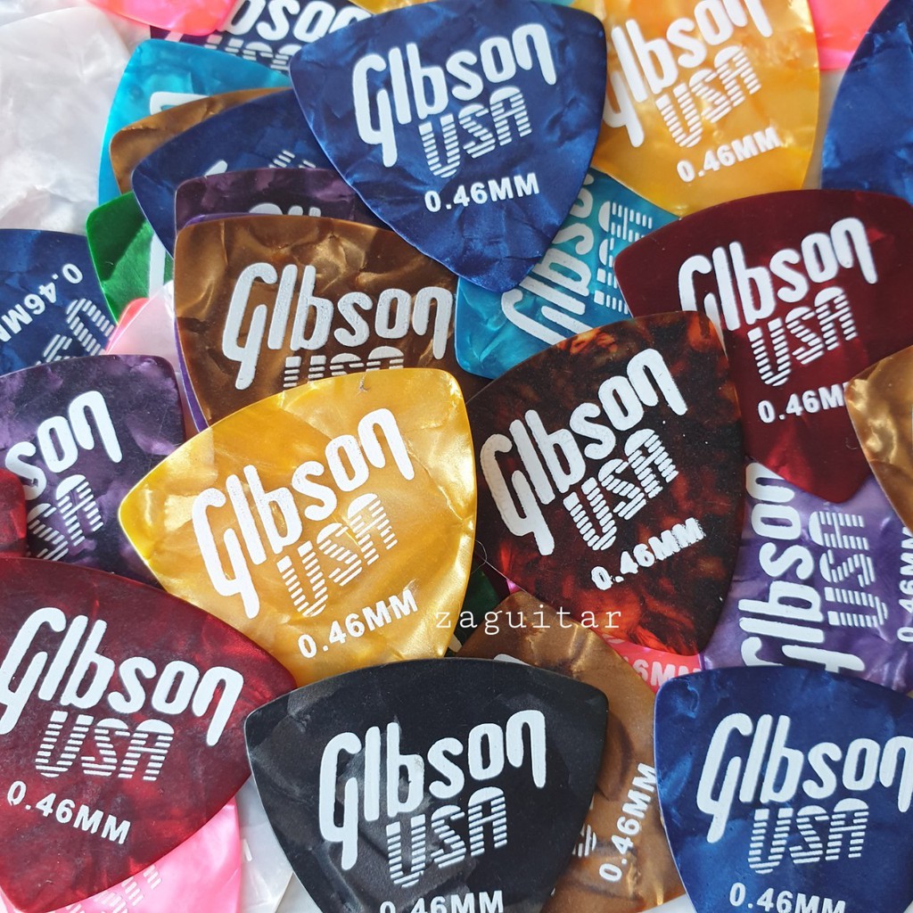ปิ๊กกีตาร์ Gibson ขนาด 0.46mm. ทรงสามเหลี่ยม จำนวน 1 ชิ้น