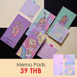 [พร้อมส่ง☁️]  𝙈𝙚𝙢𝙤 𝙉𝙤𝙩𝙚𝙥𝙖𝙙 - 𝙈𝙞𝙡𝙠𝙟𝙤𝙮 กระดาษโน๊ต ไม่มีกาว สีรุ้งพาสเทล และลายสก๊อต