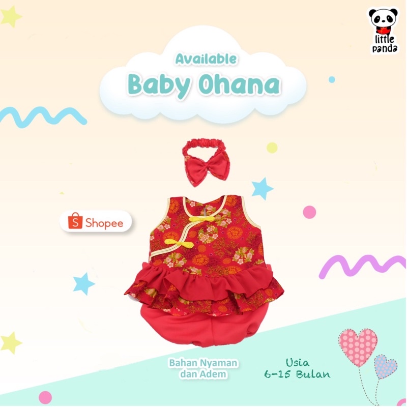 ชุดเสื้อผ้า Ohana - ชุดตรุษจีน สําหรับเด็กผู้หญิง