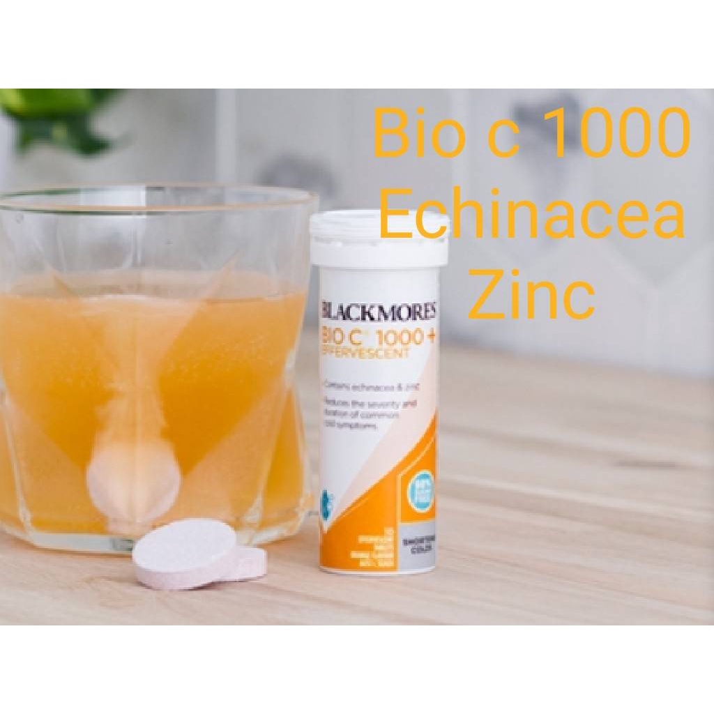 Blackmores Bio C 1000 Echinacea + Zinc 10 Effervescent Tablets Shopee