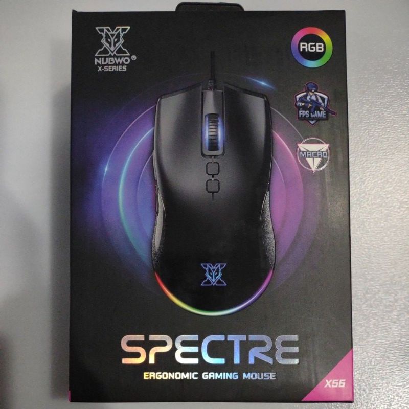 NUBWO X56 ERGONOMIC GAMING MOUSE (SPECTRE)