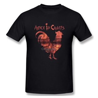 เสื้อยืดผ้าฝ้ายพิมพ์ลายขายดี Shawnajjarosz เสื้อยืดแขนสั้น พิมพ์ลาย Alice in Chains Rooster สีดํา สําหรับผู้ชาย