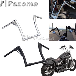 PA 12 "16" Rise Ape Hanger Handlebar V6 Fat Bar Hand Control Bar สำหรับ Harley Chopper Bobber Softail Dyna S