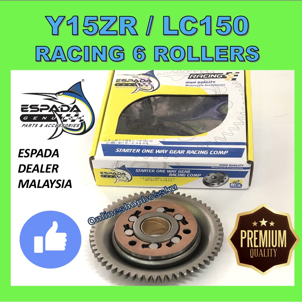 LC150 STARTER ONE WAY พร้อมเกียร์ ESPADA RACING Y15 STARTER ONE WAY GEAR RACING COMP ESPADA Y15 ZR L