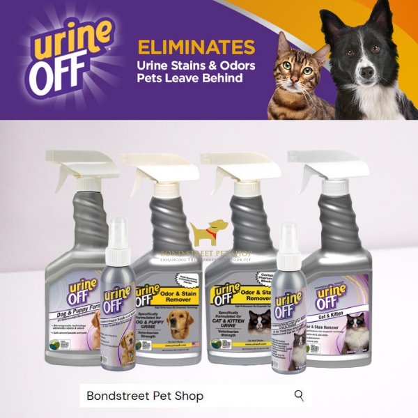 Urine Off  สเปรย์กำจัดกลิ่นและคราบฉี่ขั้นสูง นำเข้าจาก USA ฉีดได้บน พื้นไม้ กระเบี้ยง