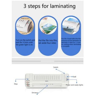 Deli 3894 Laminator A3 เครื่องเคลือบบัตร A3 ของแท้ 100% (รับประกัน 1 ปี)
