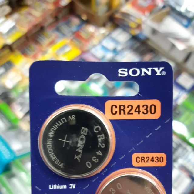 ถ่านรีโมท CR2430 Sony, Panasonic, Gp, Philips, Murata, Renata, Vinnic, Mitsubishi, Toshiba 3V ของแท้