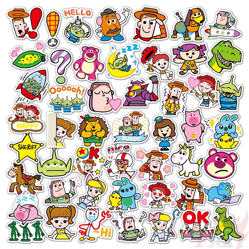 ❉ Toy Story Series 04 D-Cartoon Cartoon สติ๊กเกอร์ ❉ 50Pcs/Set Fashion DIY Mixed Decals Doodle สติ๊ก