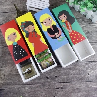 A039 พร้อมส่ง!(แพค10กล่อง) กล่องลิ้นชักลายผู้หญิงน่ารักมากก ใส่ขนม คุกกี้ มาการอง ขนมเปี๊ยะ มีหลายสีหลายแบบให้เลือกค่า