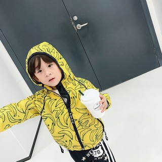 เสื้อกันลม Windy Banana hoodieด้านนอกผ้าแบบกันลมกันฝน แต่ด้านในรุ่นนี้ซับผ้าขนให้ความอบอุ่นได้ดีเลย