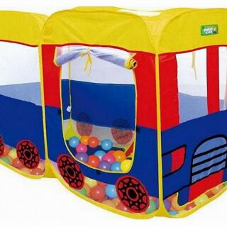 เต้นท์ รถบัส สีน้ำเงิน มีประตูม้วนขึ้น 2 ด้าน รุ่นใหม่ ( New Blue Bus Tent )