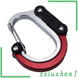 [Hi-Tech] คลิปตะขอพวงกุญแจ Carabiner ขนาดเล็กสีแดงสําหรับกระเป๋าเดินทาง