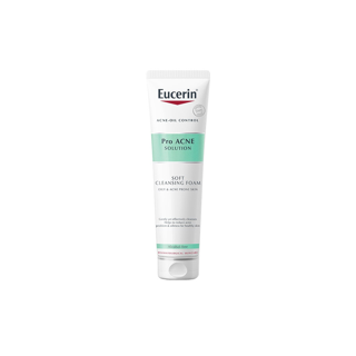 Eucerin Pro Acne Solution Soft Cleansing Foam 150G (ยูเซอริน โฟมล้างหน้า ลดปัญหาสิว ลดผิวมัน รอยดำ รอยแดง)