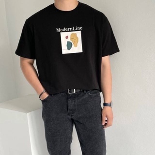 เสื้อยืดทรงโอเวอร์ไซดไหล่ตก ผ้า Cotton100%