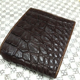 กระเป๋าสตางค์หนังจระเข้ Vintage1944 100% Handmade Genuine crocodile leg skinCrocodile Wallet Alligator Wallets → Genuine