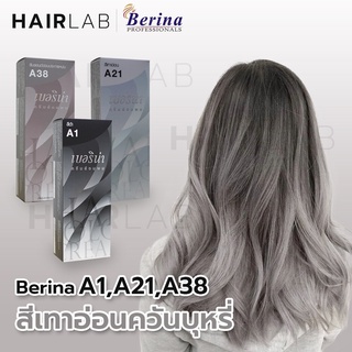 สีย้อมผมเบอริน่า เซตสีเทาอ่อนควันบุหรี่ A38, A21, A1 (รวม 3 กล่อง)