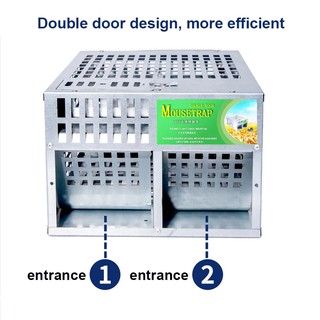 คู่ประตูอัตโนมัติประสิทธิภาพสูงต่อเนื่องMousetrapในครัวเรือนขนาดใหญ่Mousetrap Reusableกรงดักหนู