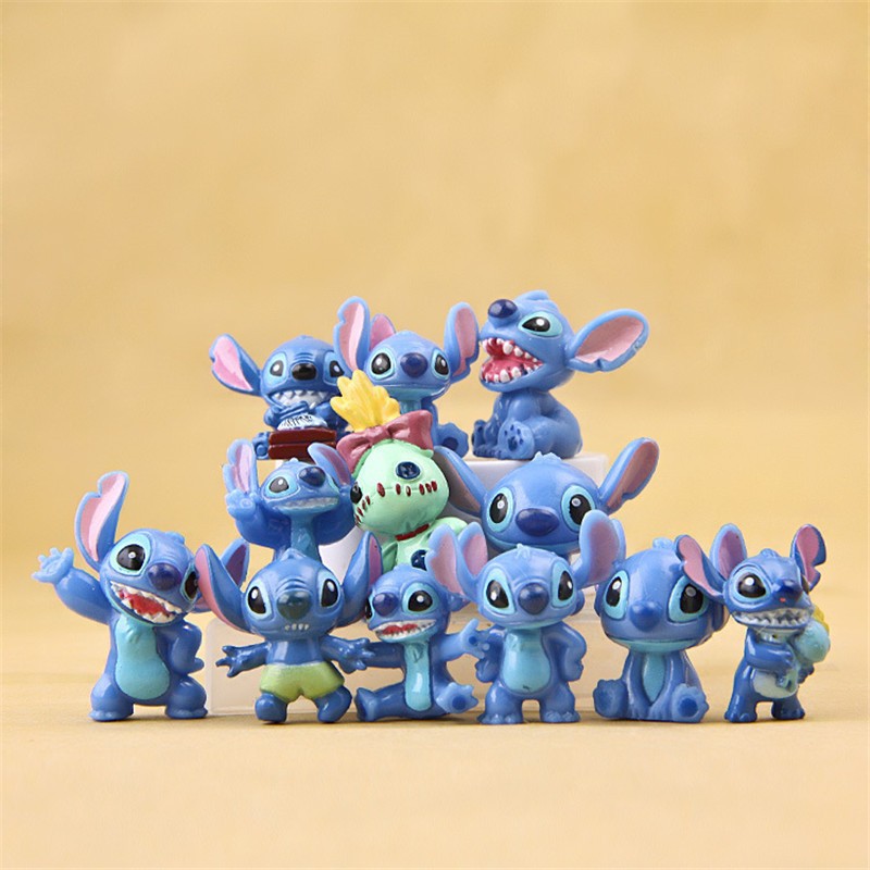 (พร้อมส่งจ้า)Stitch ตุ๊กตาการ์ตูนสติช ขนาด 2-3.5 ซม. ( 1 Set 12 ชิ้น) Model Number:J826