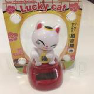 VP_Shop ตุ๊กตานำโชค Lucky cat ใช้พลังแสงโซล่า