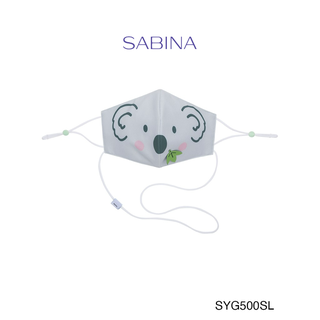 Sabina Kids Mask หน้ากากอนามัย "สำหรับเด็ก 6-12 ปี" รหัส SYG500SL สีเทาอ่อน มีสายคล้องคอ