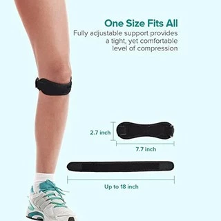 สายรัดเข่า ที่รัดเข่า ใส่วิ่งเข่า ป้องกันการบาดเจ็บ 1 แถบ PATELLA STRAP NO.7187