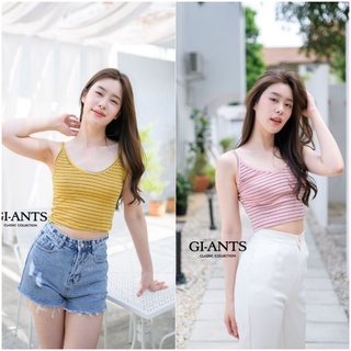 🔥พร้อมจัดส่ง🔥งานป้าย GI-ANTS เสื้อสายเดี่ยวผ้าร่องริ้วเกาหลี งานสุดน่ารักก สีสันสดใส