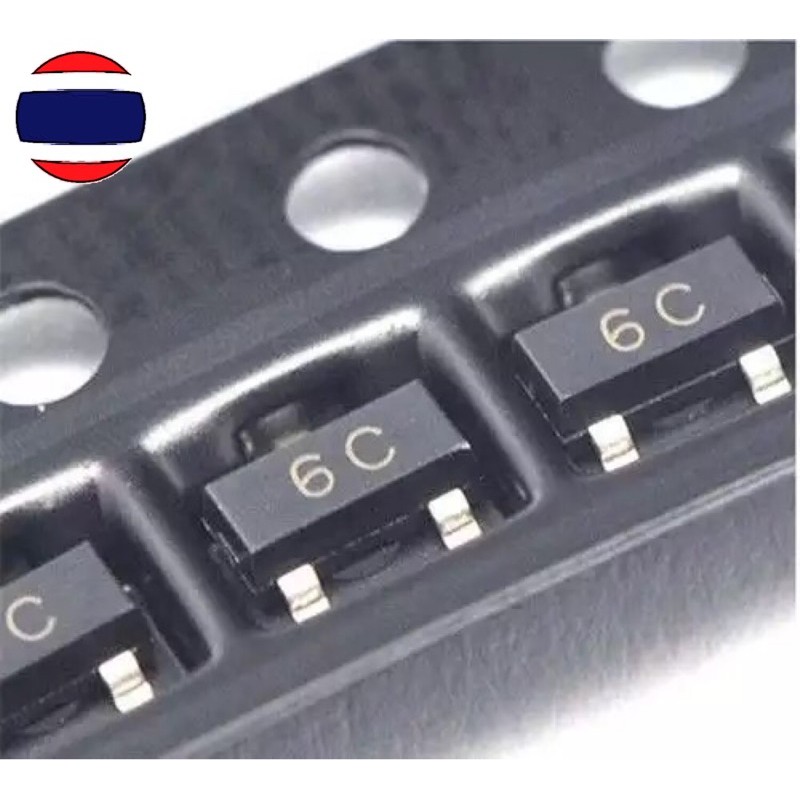 10pcs ทรานซิสเตอร์ 6A 6B 6C SOT23 SMD BC817 BC817-16 BC817-40 6C BC817-25 SOT-23 SMD transistor